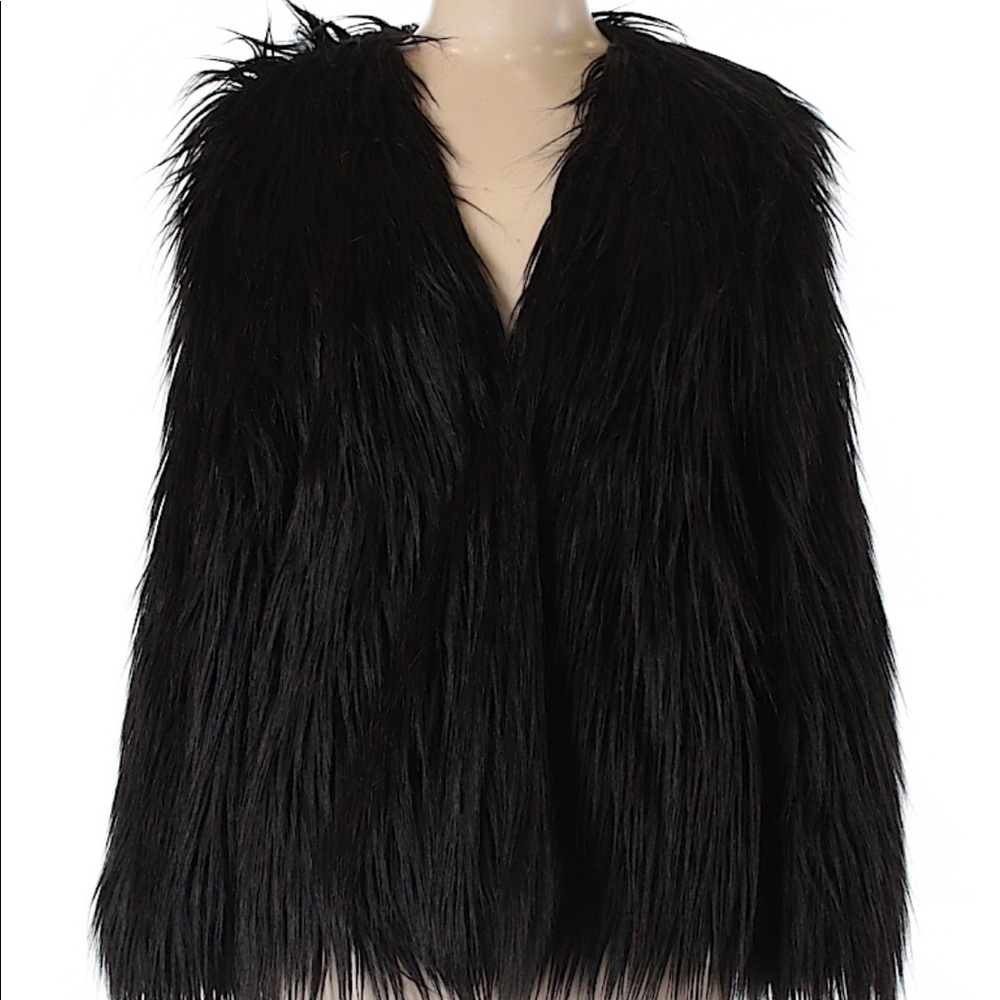 Urban Outfitters Black Faux Fur Size L
